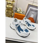Louis Vuitton Run 55 sneaker with patchwork mesh fabric