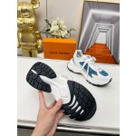 Louis Vuitton Run 55 sneaker with patchwork mesh fabric
