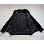 Prada all black flocked jacket