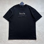 Louis Vuitton Heavy Industries Metal Badge Gradual Beaded Round Neck Short Sleeve