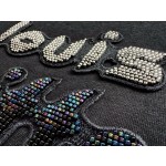 Louis Vuitton Heavy Industries Metal Badge Gradual Beaded Round Neck Short Sleeve