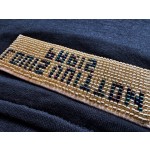 Louis Vuitton Heavy Industries Metal Badge Gradual Beaded Round Neck Short Sleeve