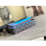 LOUIS VUITTON Trio Mailman Bag Black Flower Black Skin Pumpkin Screen Printing Grass Room Maisheng Style