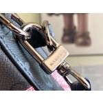 LOUIS VUITTON Trio Mailman Bag Black Flower Black Skin Pumpkin Screen Printing Grass Room Maisheng Style