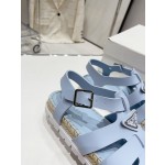 Prada Roman woven thick sole rubber sandals