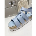 Prada Roman woven thick sole rubber sandals