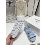 Prada Roman woven thick sole rubber sandals