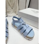 Prada Roman woven thick sole rubber sandals