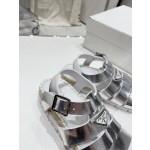 Prada Roman woven thick sole rubber sandals