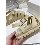 Prada Roman woven thick sole rubber sandals