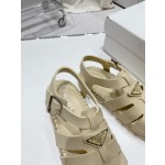 Prada Roman woven thick sole rubber sandals