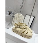 Prada Roman woven thick sole rubber sandals