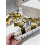 Prada Roman woven thick sole rubber sandals