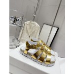 Prada Roman woven thick sole rubber sandals