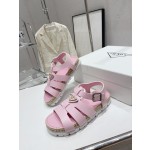 Prada Roman woven thick sole rubber sandals