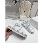 Prada Roman woven thick sole rubber sandals