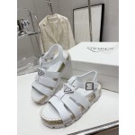 Prada Roman woven thick sole rubber sandals