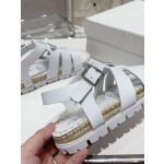 Prada Roman woven thick sole rubber sandals