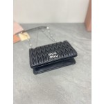 MIU MIU 5BP065 # Classic logo Matelasse pleated pattern