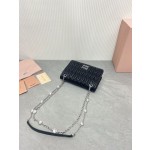 MIU MIU 5BP065 # Classic logo Matelasse pleated pattern