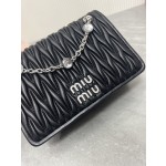 MIU MIU 5BP065 # Classic logo Matelasse pleated pattern