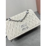 MIU MIU 5BP065 # Classic logo Matelasse pleated pattern