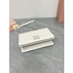 MIU MIU 5BP065 # Classic logo Matelasse pleated pattern