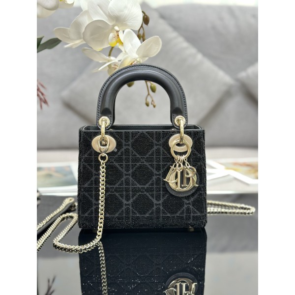 Dior Triple Embroidery Bead Tube Black