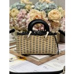 Dior ʏ  Horizontal Small Basket] Wicker Vegetable Basket Bag Book Tote