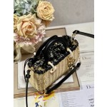 Dior ʏ  Horizontal Small Basket] Wicker Vegetable Basket Bag Book Tote