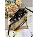 Dior ʏ  Horizontal Large Basket] Wicker Vegetable Basket Bag Book Tote