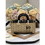 Dior ʏ  Horizontal Large Basket] Wicker Vegetable Basket Bag Book Tote