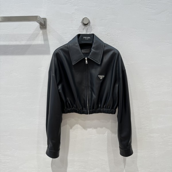 Prada lambskin short lapel jacket jacket jacket