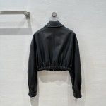 Prada lambskin short lapel jacket jacket jacket