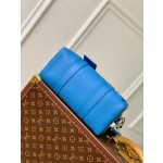 Louis Vuitton M22486 blue full leather men's bag pillow bag series