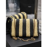 SAINT LAURENT Lafite Straw Weaving Process Chain Package Model Number: 553804