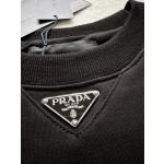 Prada's iconic iron brand hardware round neck sweater