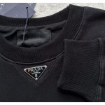 Prada's iconic iron brand hardware round neck sweater