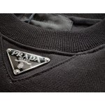 Prada's iconic iron brand hardware round neck sweater