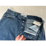 Loewe  three-dimensional hollowed out embroidered denim pants