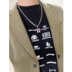 Hermes Diamond Hollow H Necklace