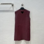 Prada genuine leather vest vest skirt