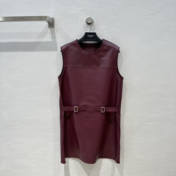 Prada genuine leather vest vest skirt