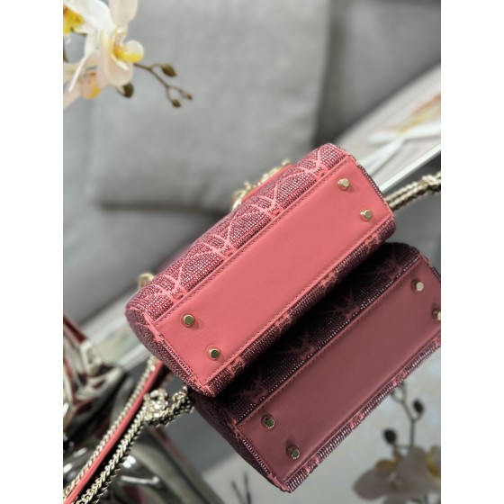 Dior Triple Embroidered Bead Tube Pink