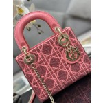 Dior Triple Embroidered Bead Tube Pink