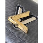 𝐋𝐎𝐔𝐈𝐒𝐕𝐔𝐈𝐓𝐓𝐎𝐍 M22773 Black Water Wave Twist Series TWIST Medium Handbag