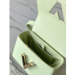 𝐋𝐎𝐔𝐈𝐒𝐕𝐔𝐈𝐓𝐓𝐎𝐍 M22768 Avocado Green Water Ripple Twist Series TWIST Small Handbag