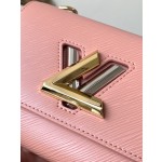 𝐋𝐎𝐔𝐈𝐒𝐕𝐔𝐈𝐓𝐓𝐎𝐍 M23074 Peach Powder Water Ripple Twist Series TWIST Small Handbag