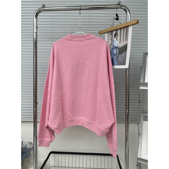 MARni brush printed logo round neck loose fitting sweater