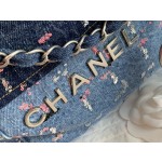 CHANEL 23A 22Bag Denim Garbage Bag 3261